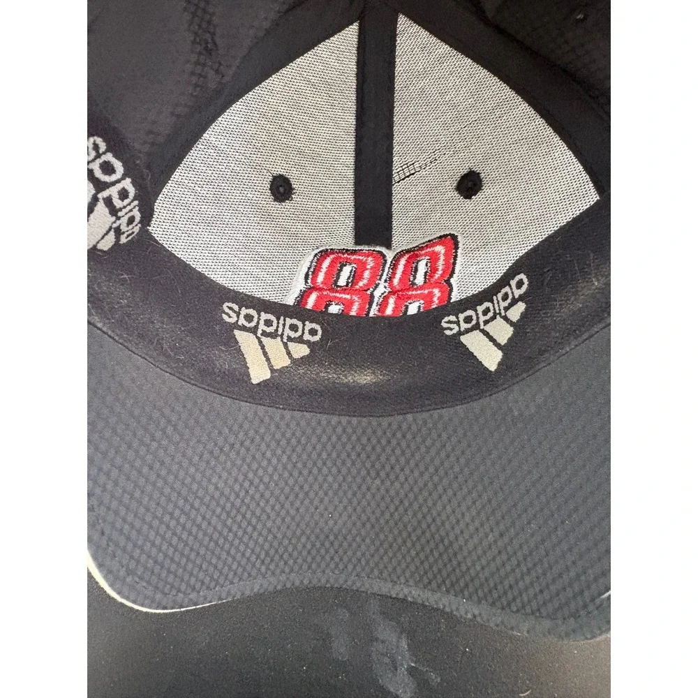 Adidas NASCAR Dale Earnhardt Jr 88 Hat Black Red A-Flex Stretch Fit Cap L/XL